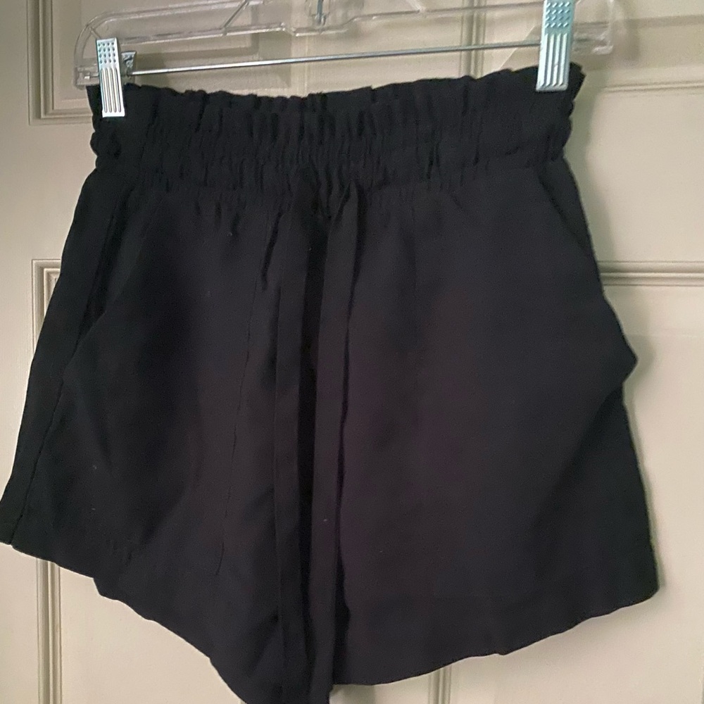 High waisted drawstring shorts